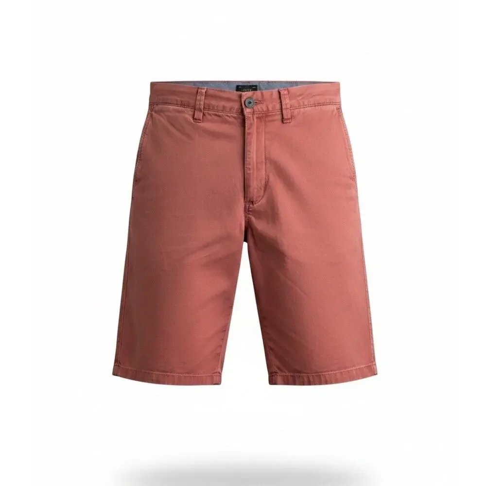 J.Crew Men's Salmon Pink Flat Front Cotton Chino Shorts - Size 29W/10.5